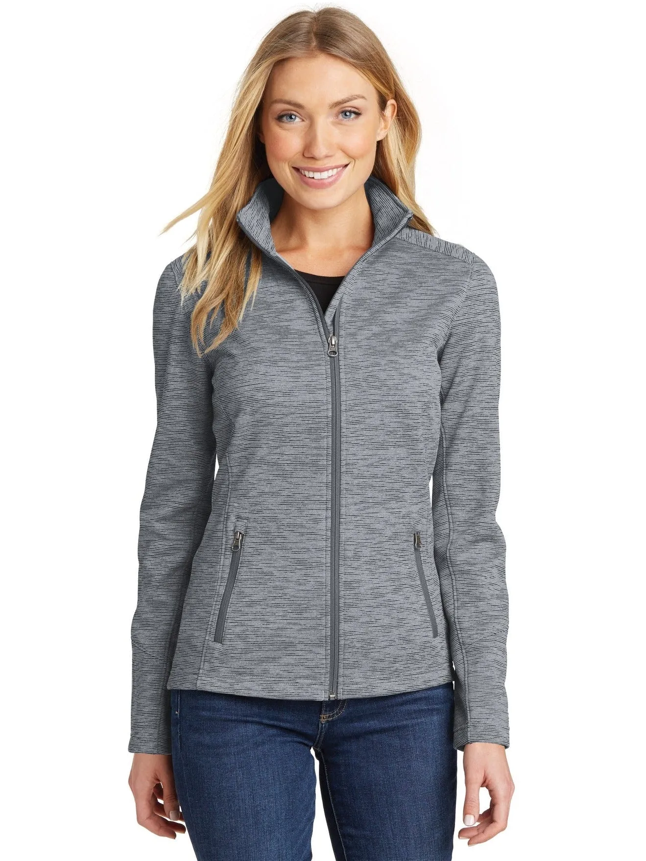 Port Authority Ladies Digi Stripe Fleece Jacket