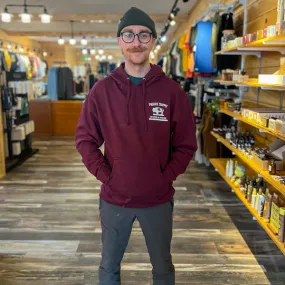 Prairie Supply Company Hoodies - Reverse Cultivated In Manitoba - Burgundy/White