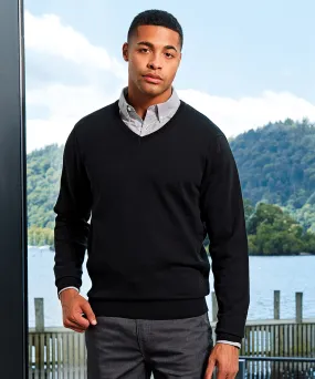 Premier V-neck knitted sweater