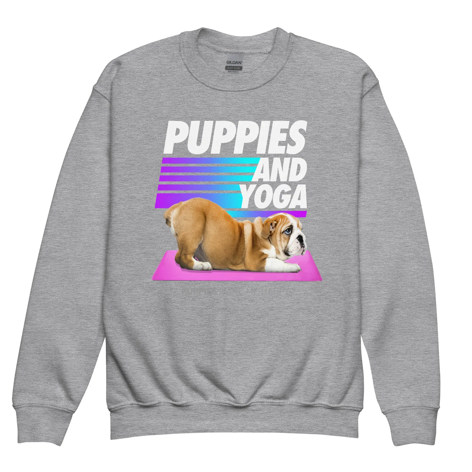 Puppies & Yoga | Youth crewneck sweatshirt