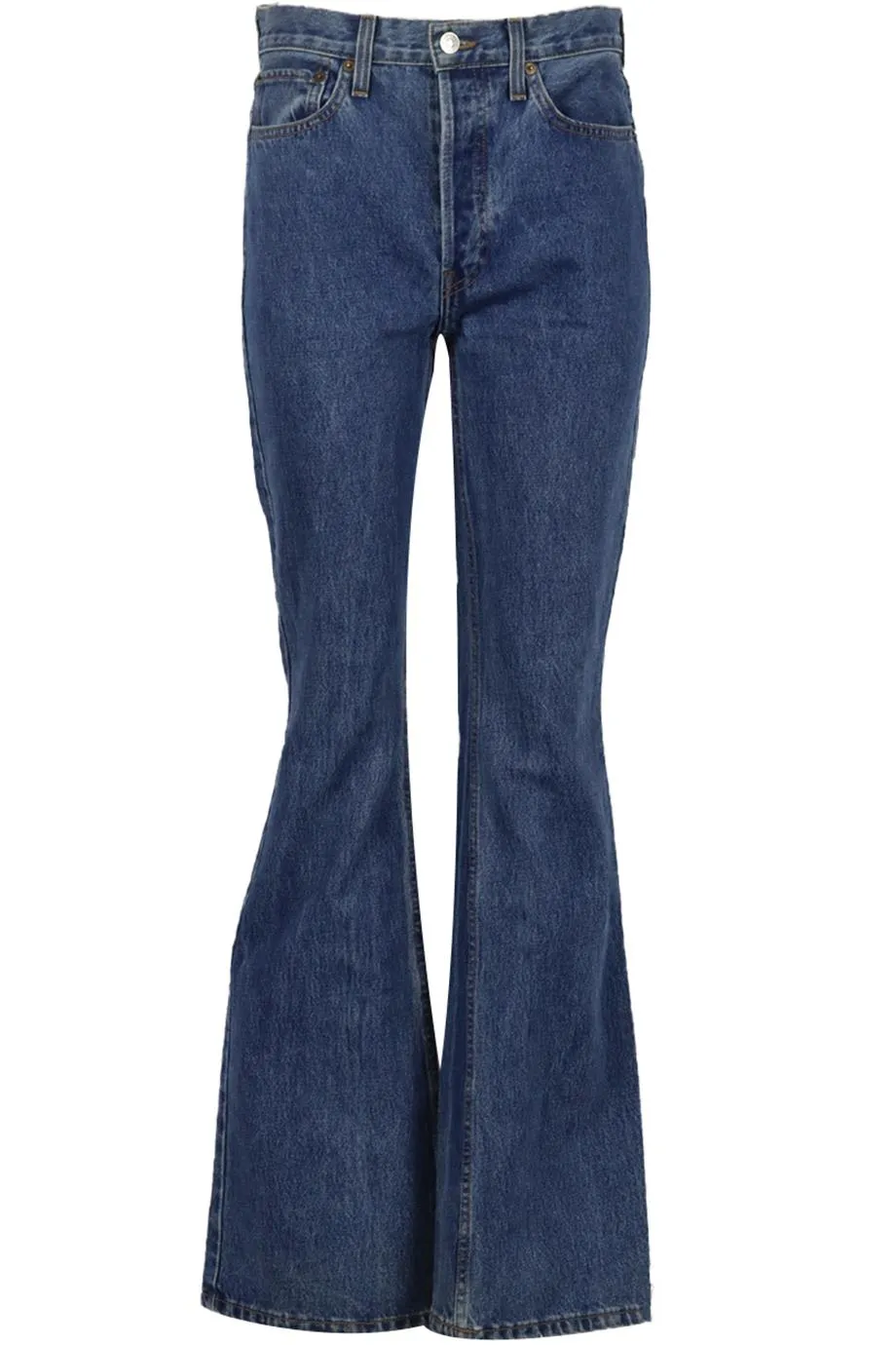 RE/DONE HIGH RISE FLARED DENIM JEANS W29 UK 10/12