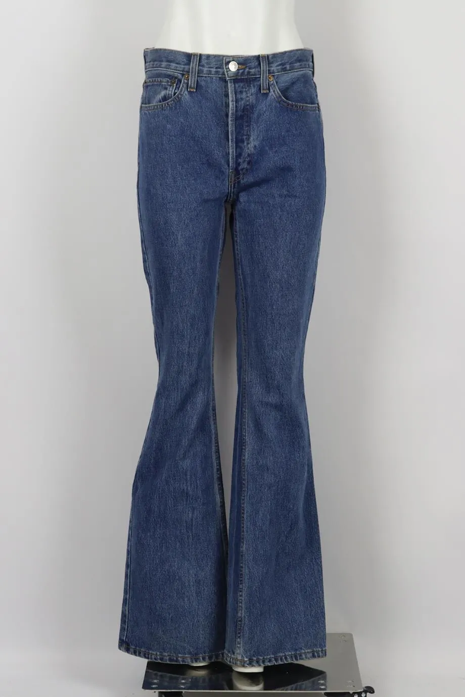 RE/DONE HIGH RISE FLARED DENIM JEANS W29 UK 10/12