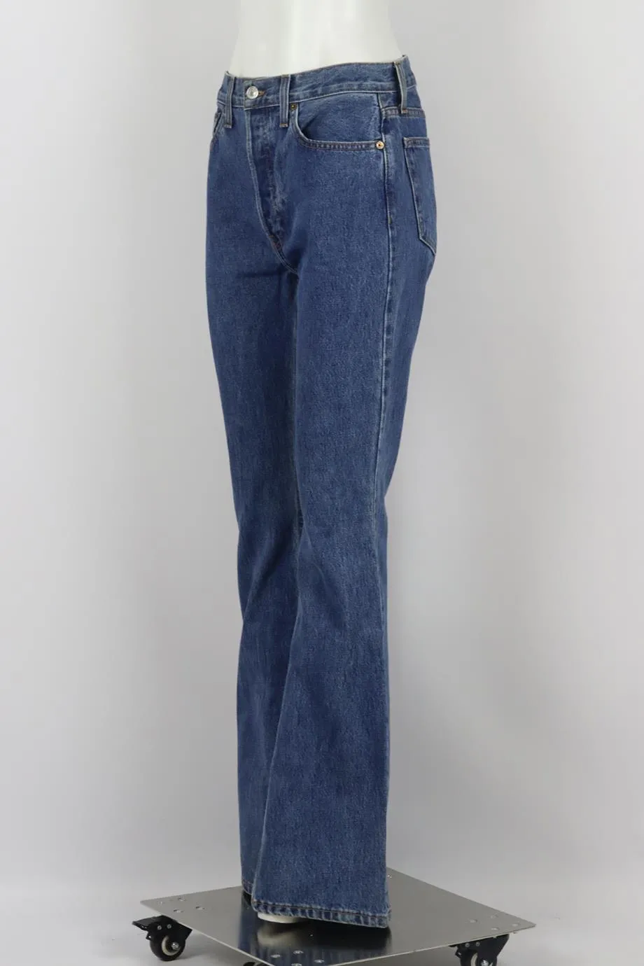 RE/DONE HIGH RISE FLARED DENIM JEANS W29 UK 10/12