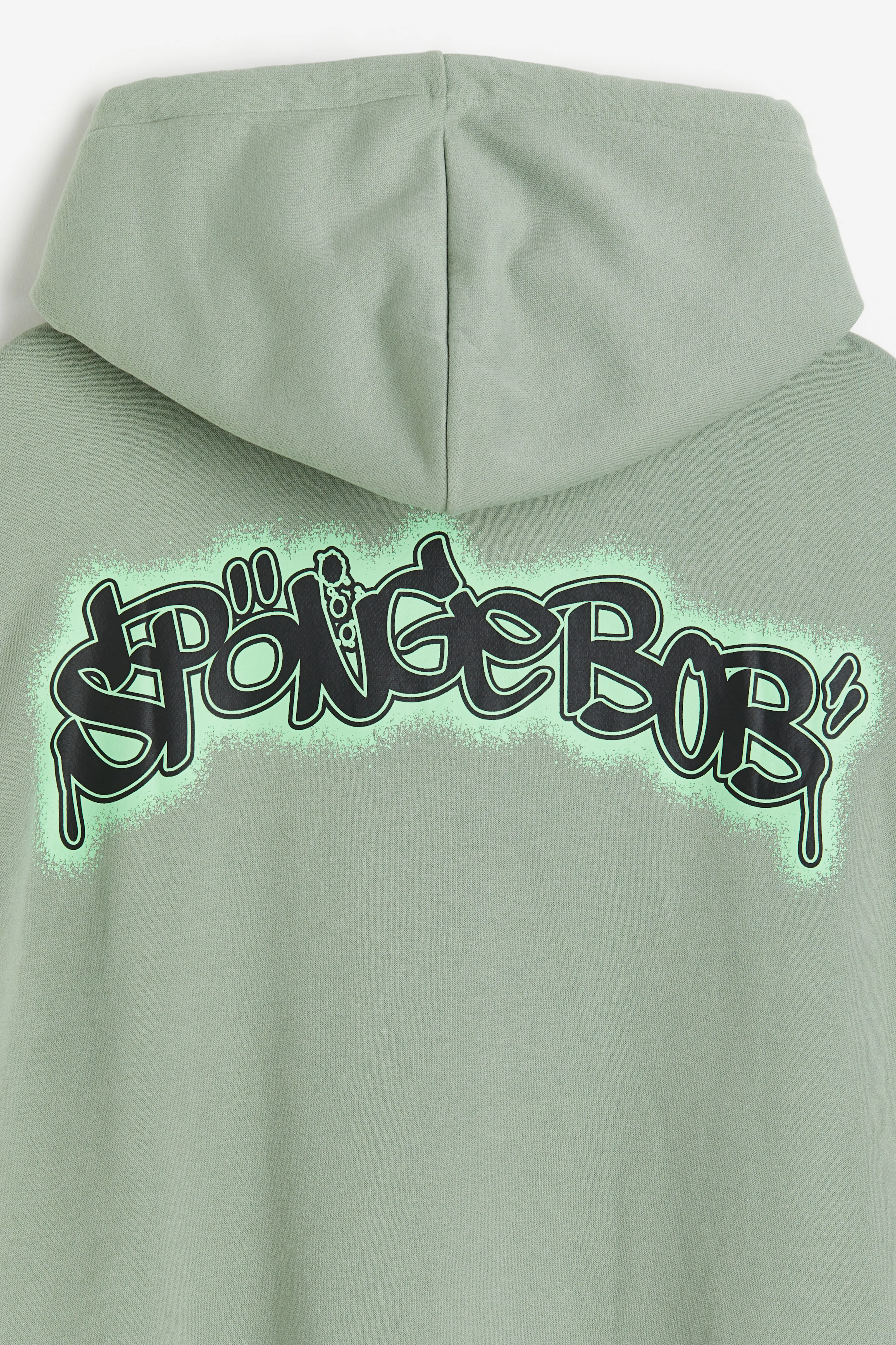 Regular Fit Hoodie - Long sleeve - Regular length - Green/SpongeBob SquarePants - Men | H&M GB