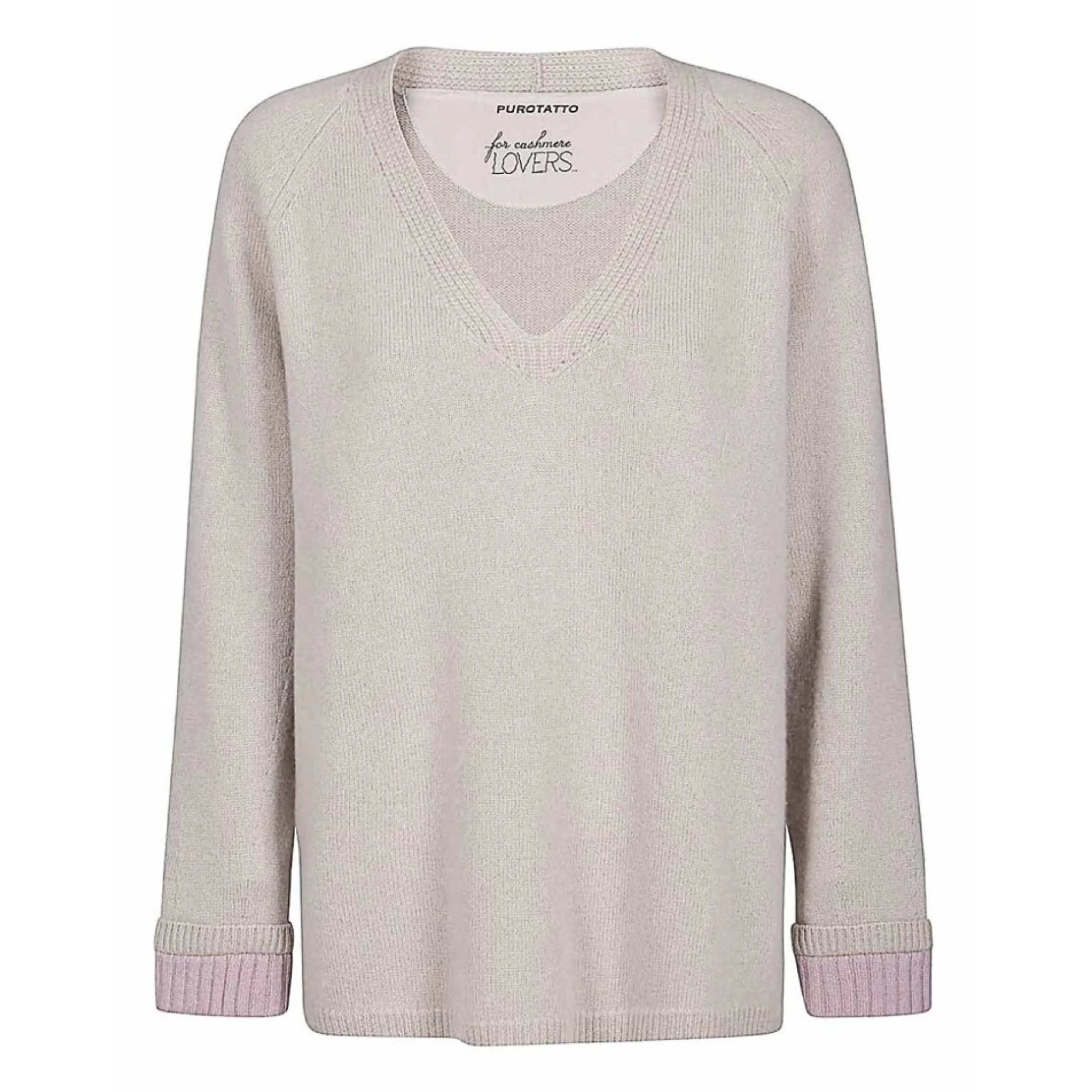 Relaxed Cashmere V-Neck with cuff detail