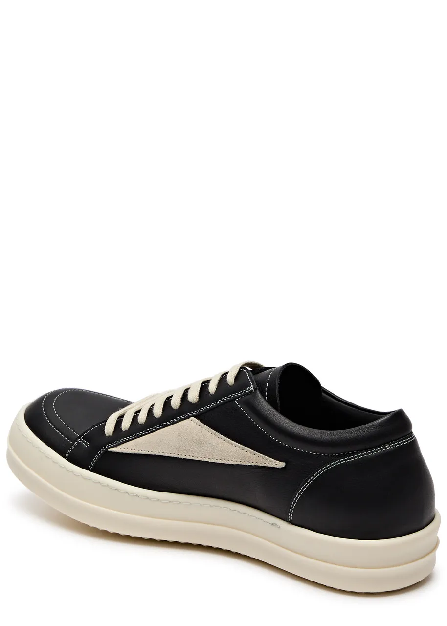 RICK OWENS Vintage panelled leather sneakers  -                         -                     -                