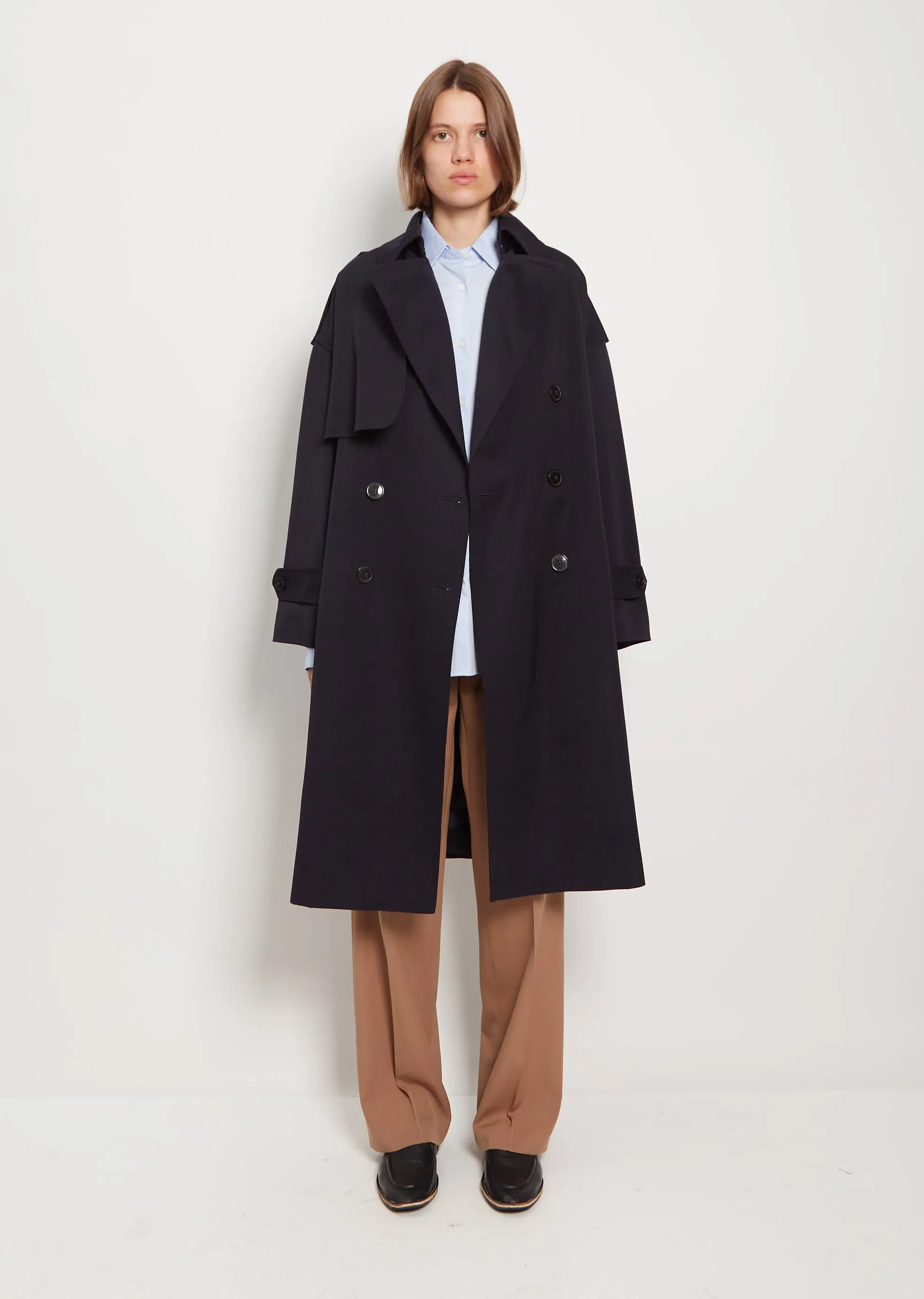 Robyn Wool Coat — Navy