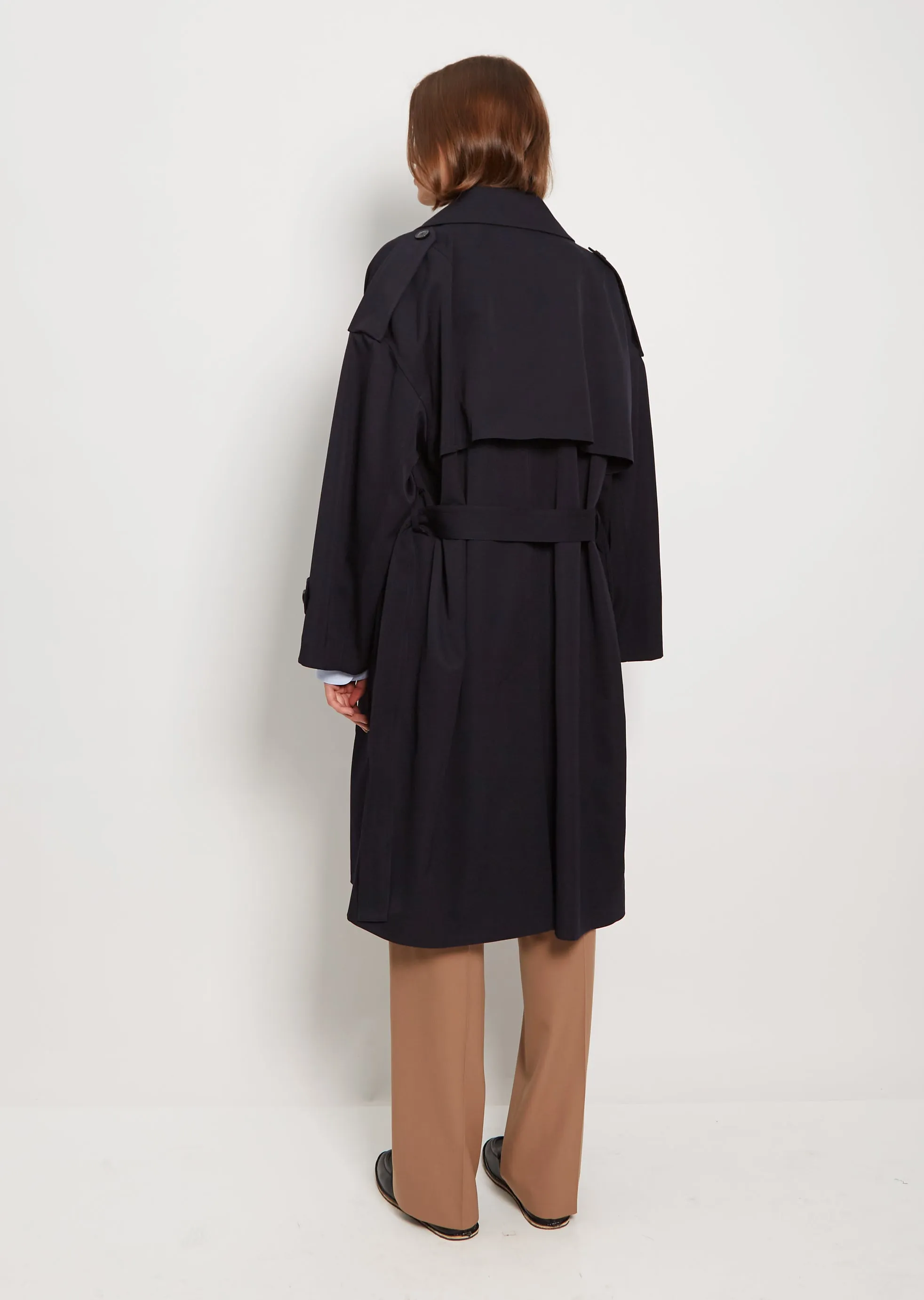 Robyn Wool Coat — Navy