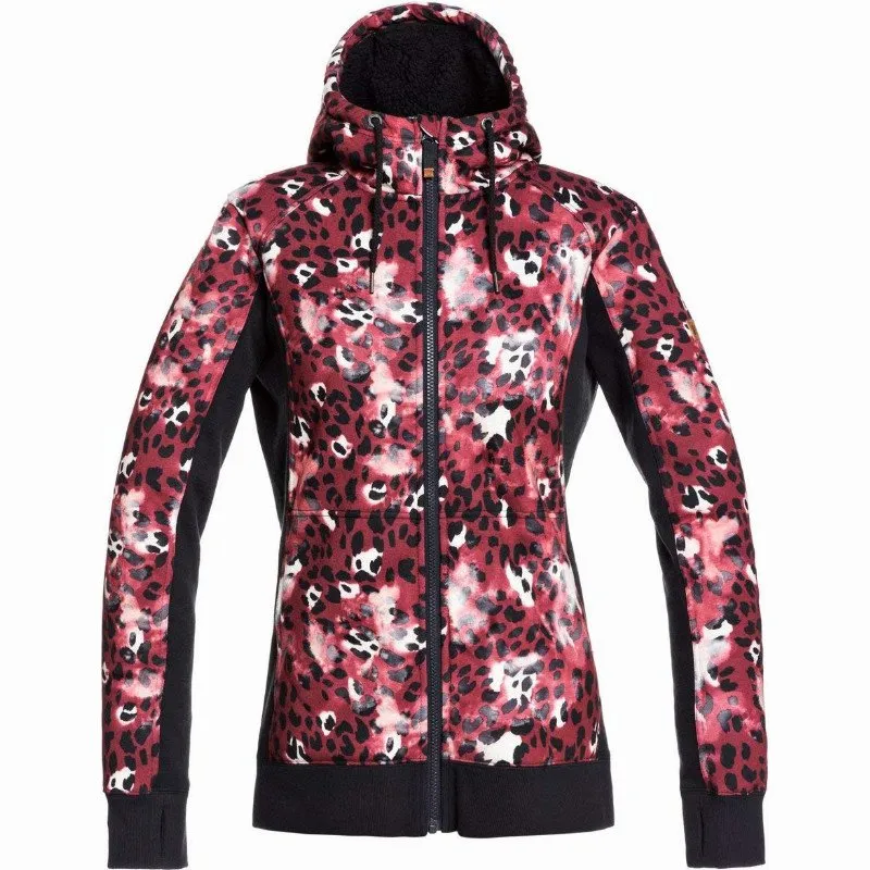 Roxy FROST PRINTED - TECHNICAL ZIP-UP HOODIE FOR WOMEN RED