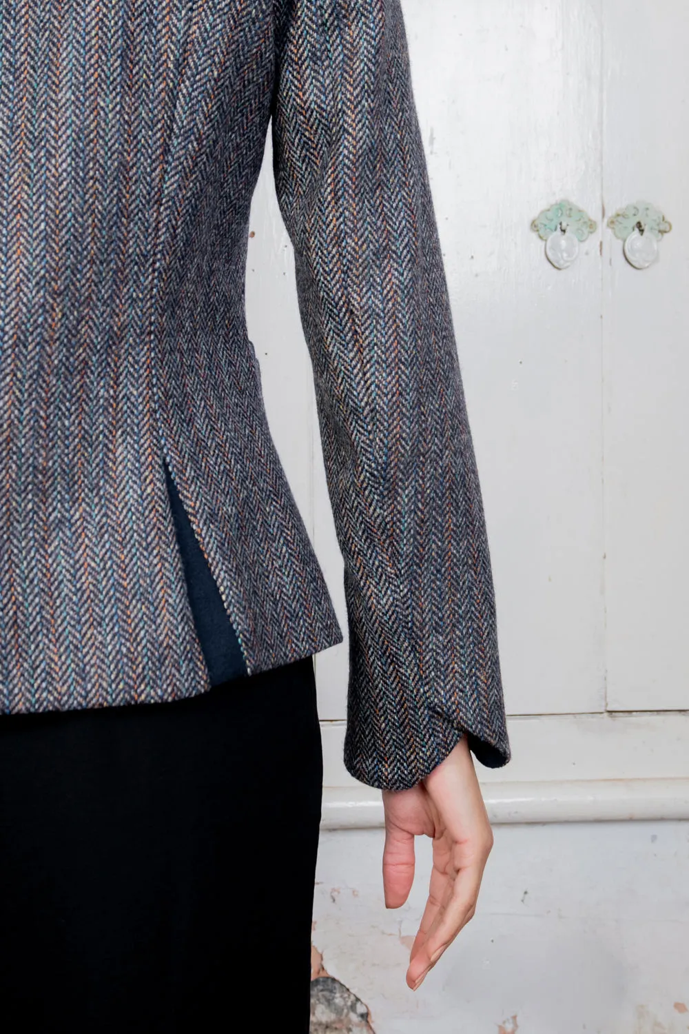 Sasha Tweed Jacket - Blue Moon Herringbone