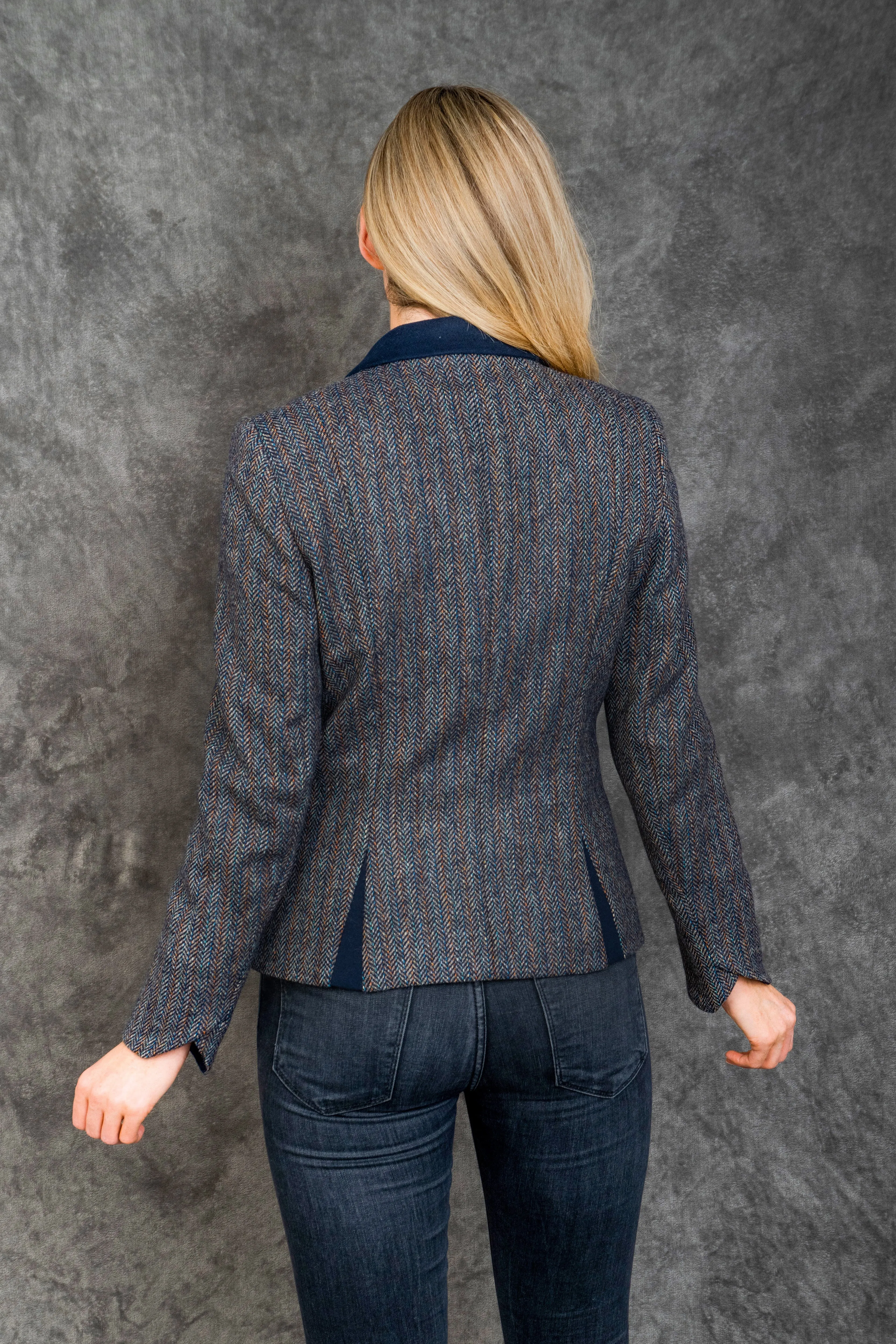 Sasha Tweed Jacket - Blue Moon Herringbone