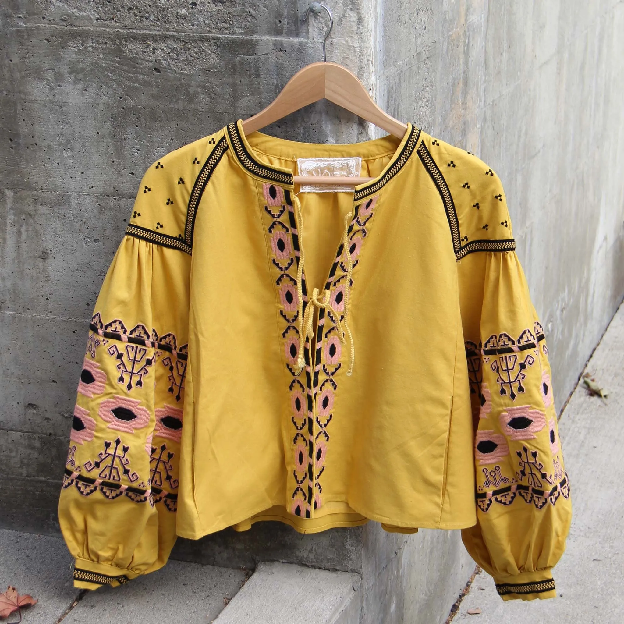 Saskatoon Boho Jacket in Mustard (wholesale)