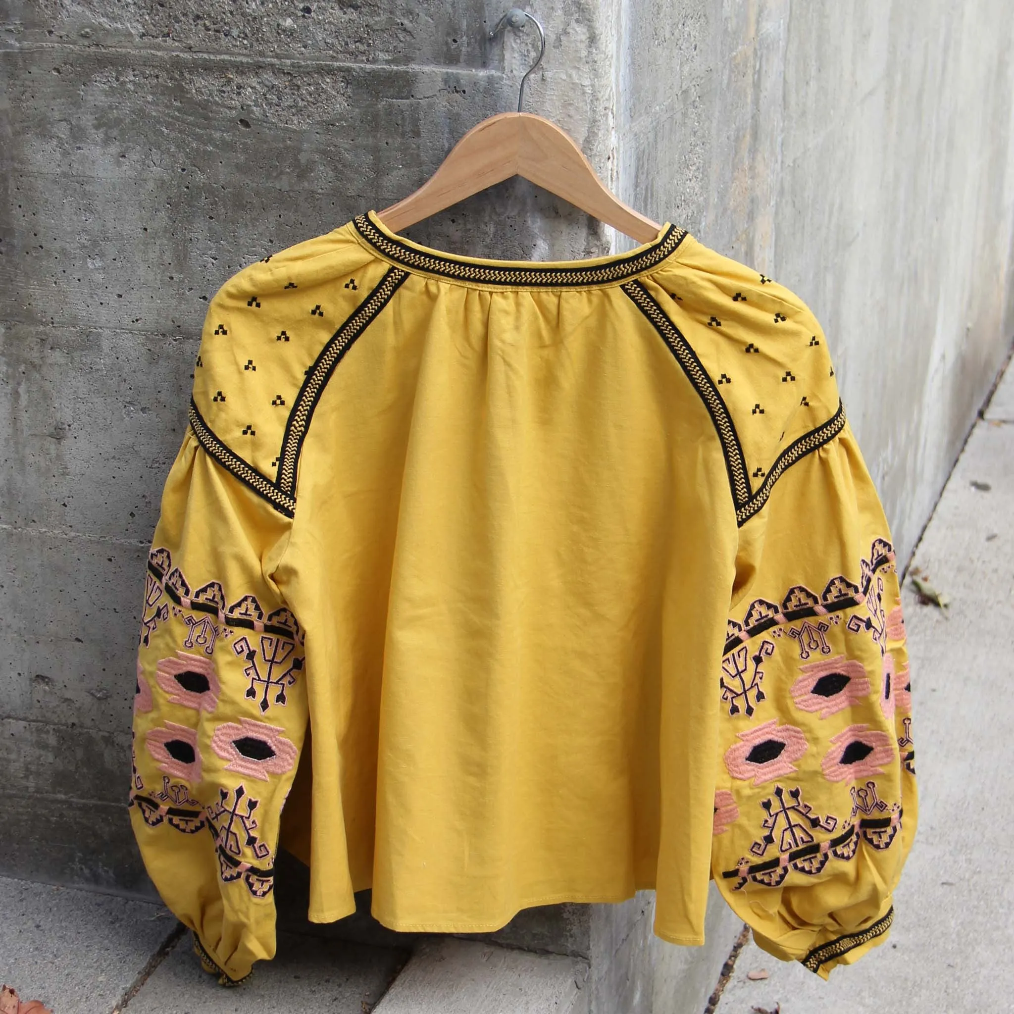 Saskatoon Boho Jacket in Mustard (wholesale)