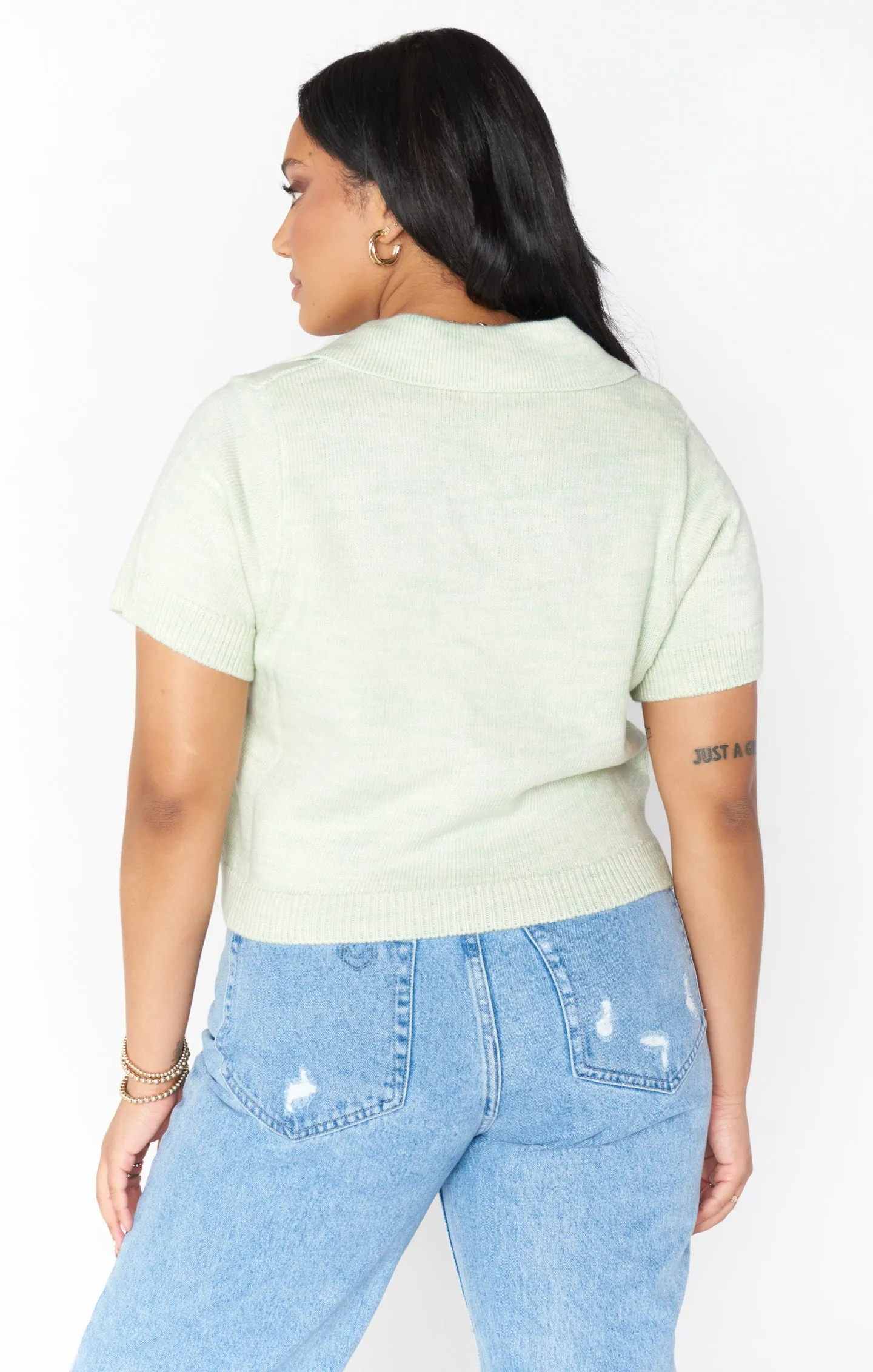 Scooter Sweater ~ Seafoam Knit