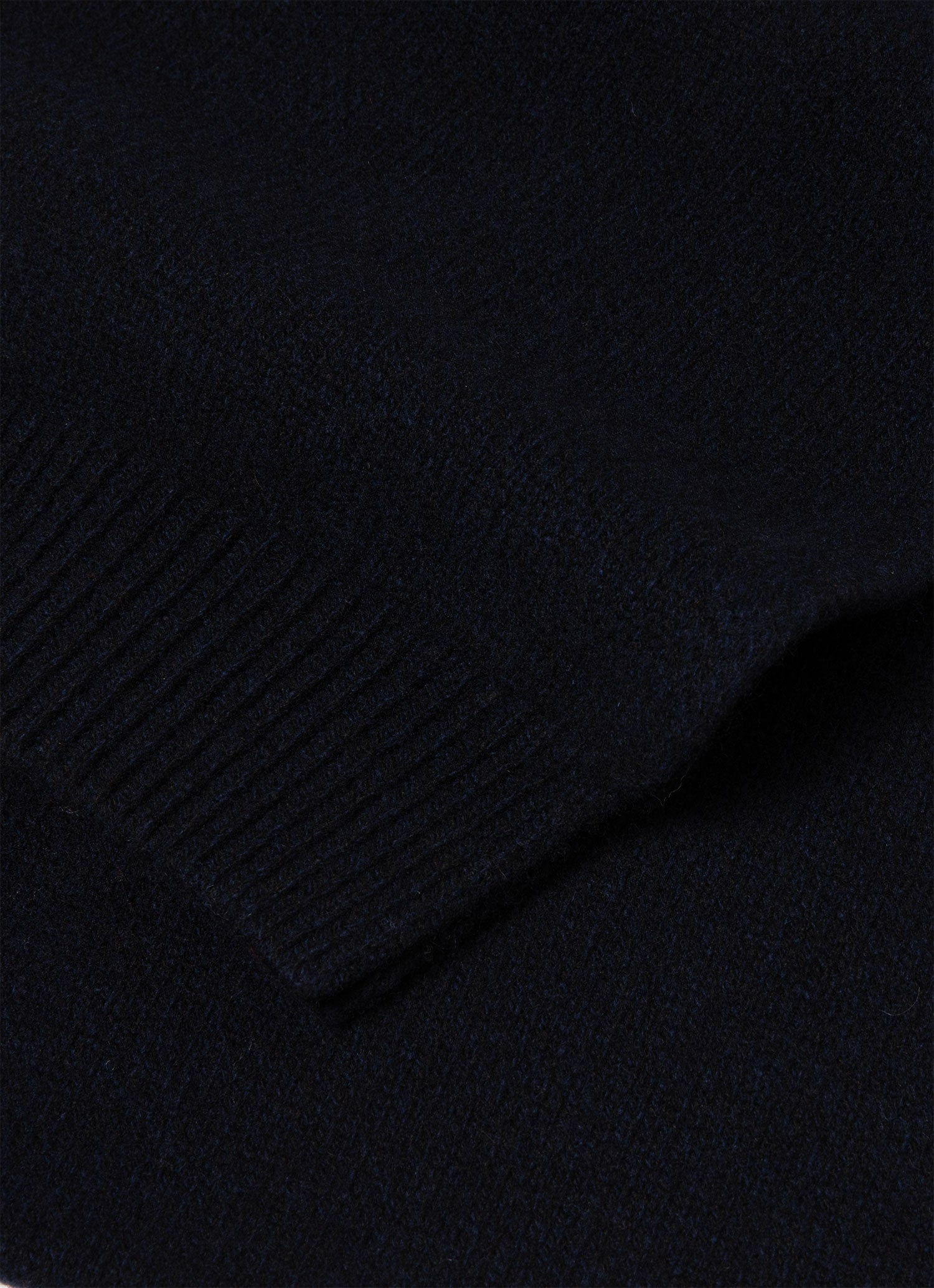 Scottish Lambswool Scarf in Dark Navy Mouline