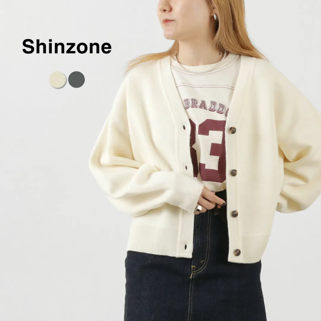 SHINZONE（シンゾーン） ケープリン ニット カーディガン / レディース 長袖 ウール 羽織 秋冬 日本製 22AMSNI11 CAPELIN  KINT CARDIGAN