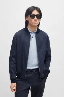 Slim-fit jacket in a linen blend