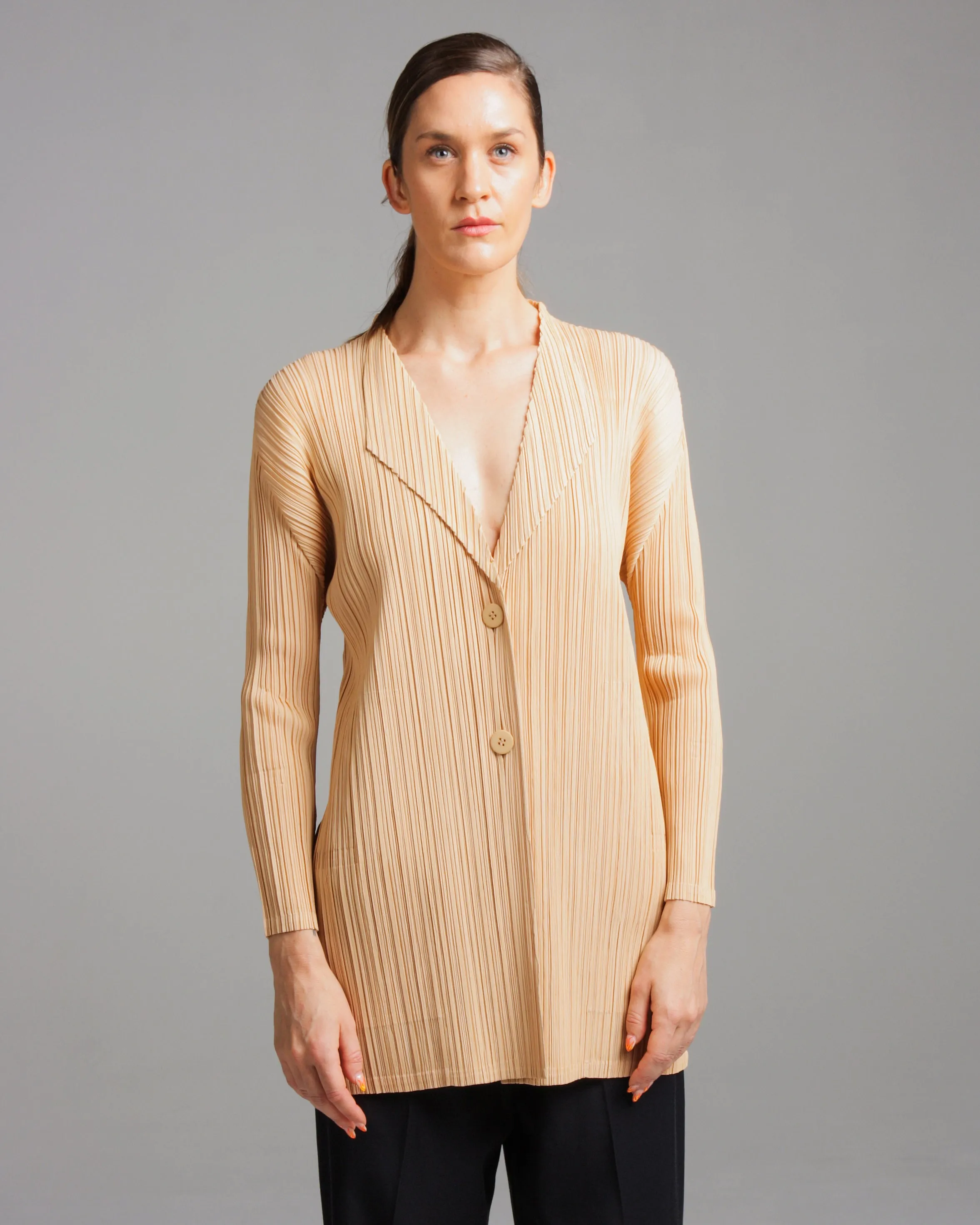 Slim Sand Cardigan