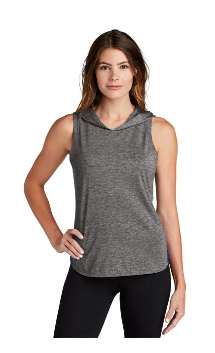 Sport-Tek LST410 Ladies PosiCharge Tri-Blend Wicking Draft Hoodie Tank