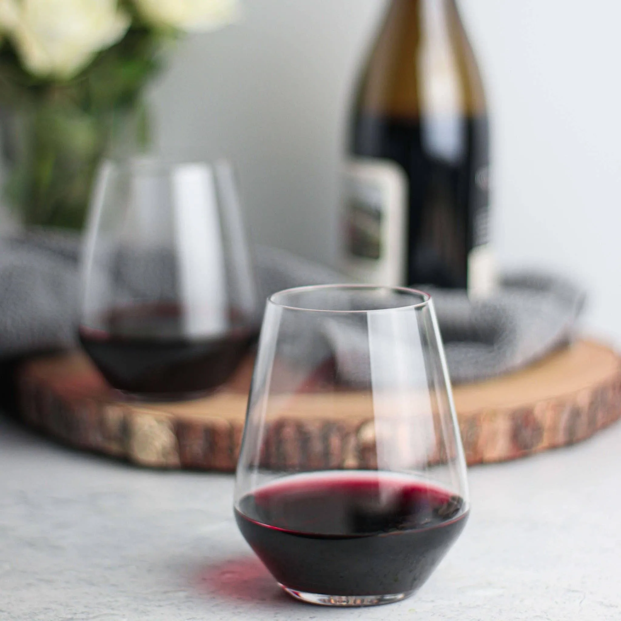 Stemless Wine Glasses Set of 2