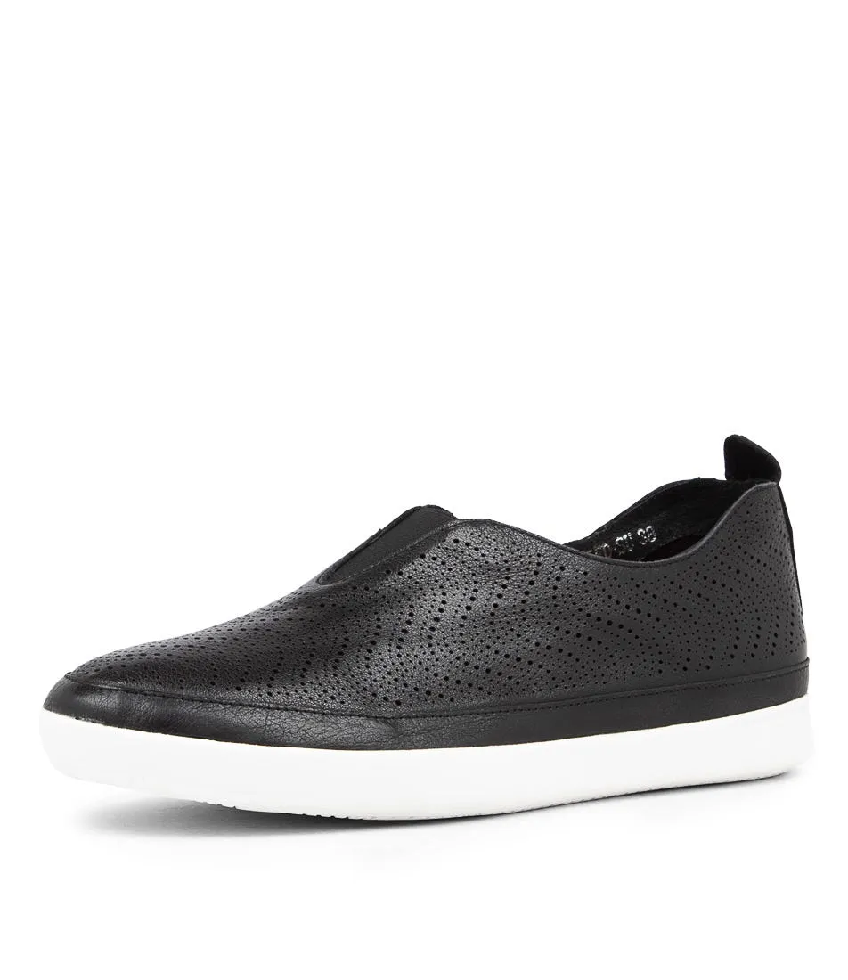 SUPERSOFT Afried Black Leather Sneakers