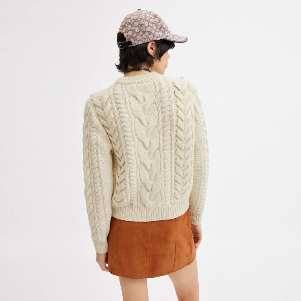 SWEATER WITH BRAIDED DETAIL