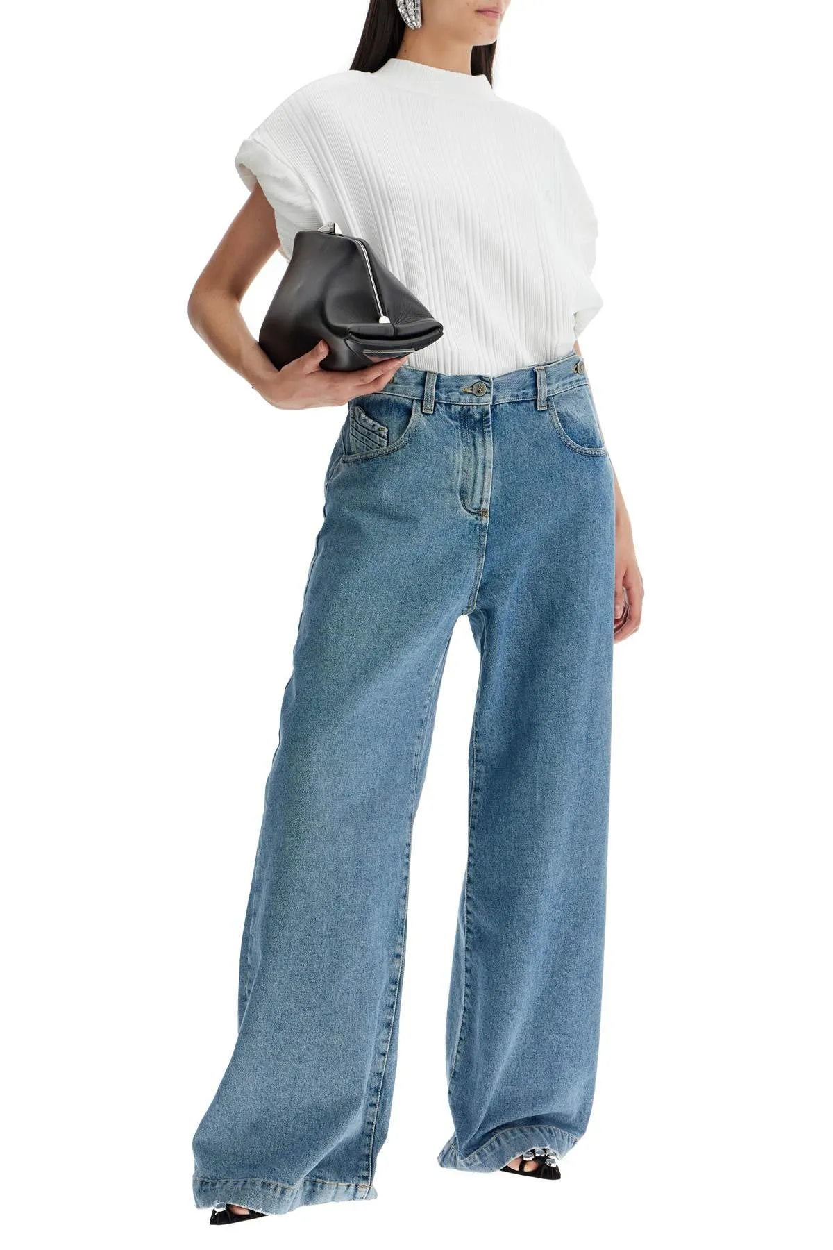 The Attico    The Attico Layered Baggy Jeans