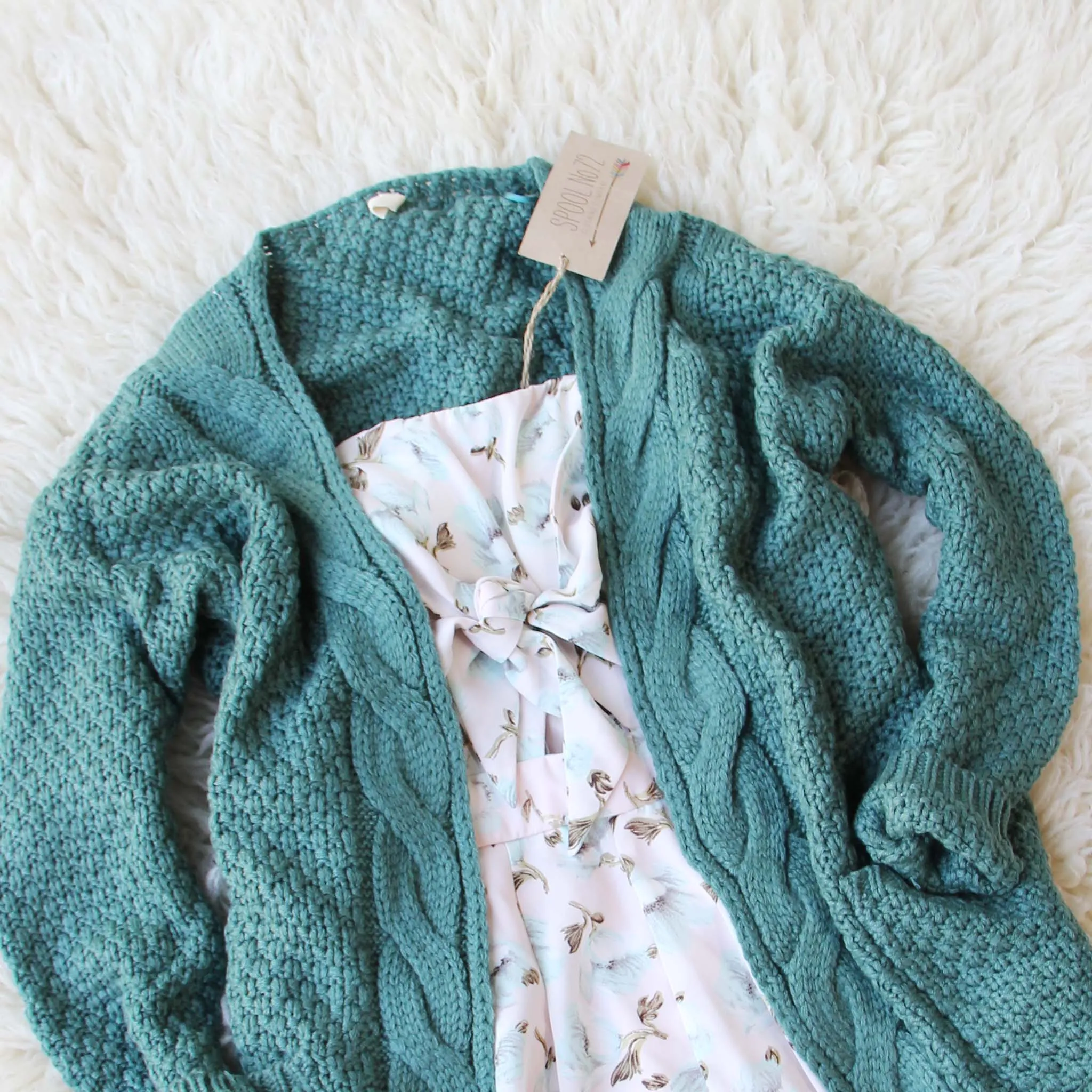 The Frosted Twig Sweater in Moss