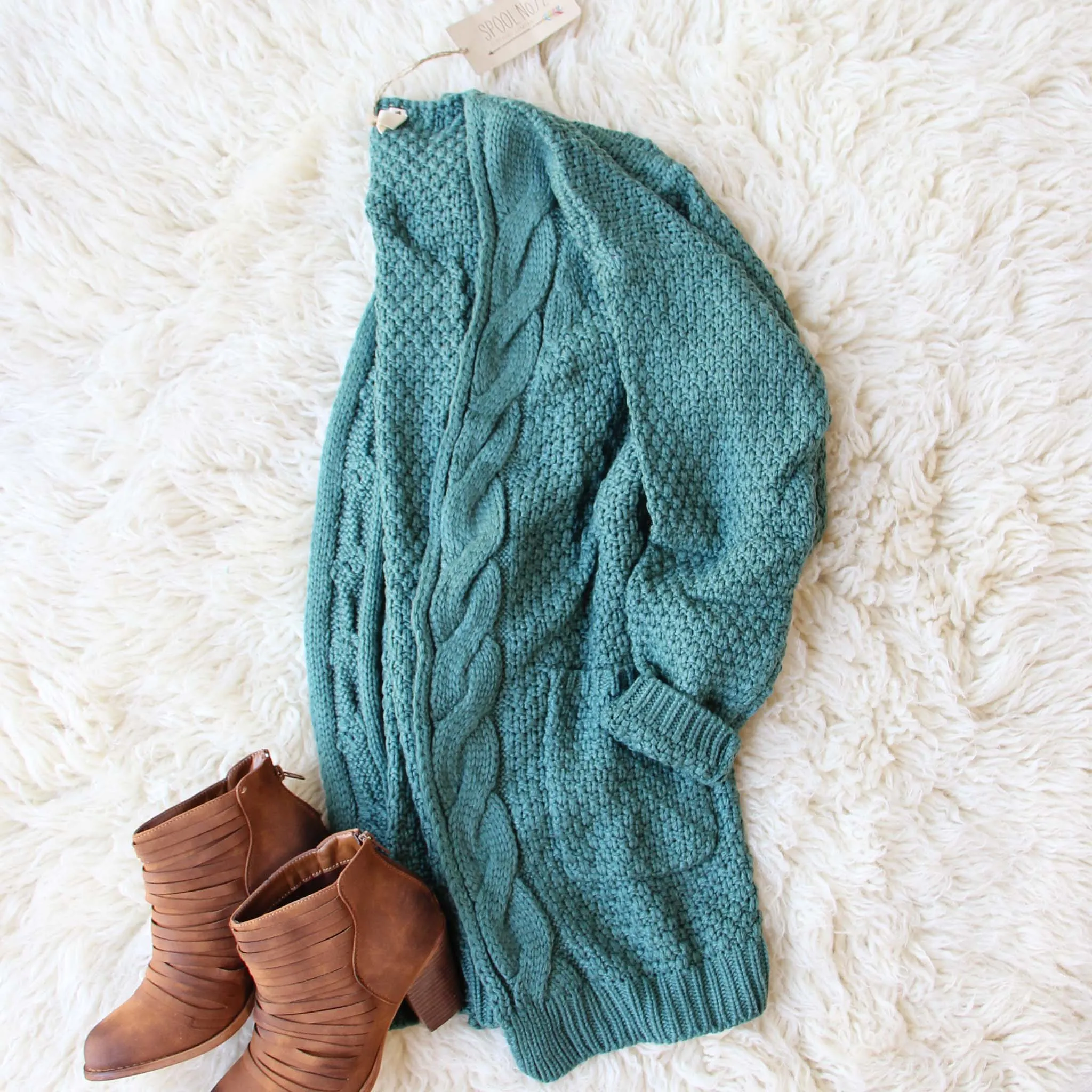 The Frosted Twig Sweater in Moss