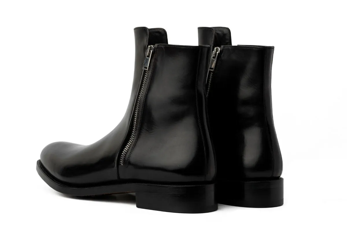 The Harrison Zipped Boot - Nero