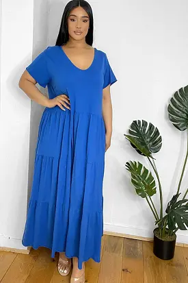 Tiered Cotton Summer Maxi Dress