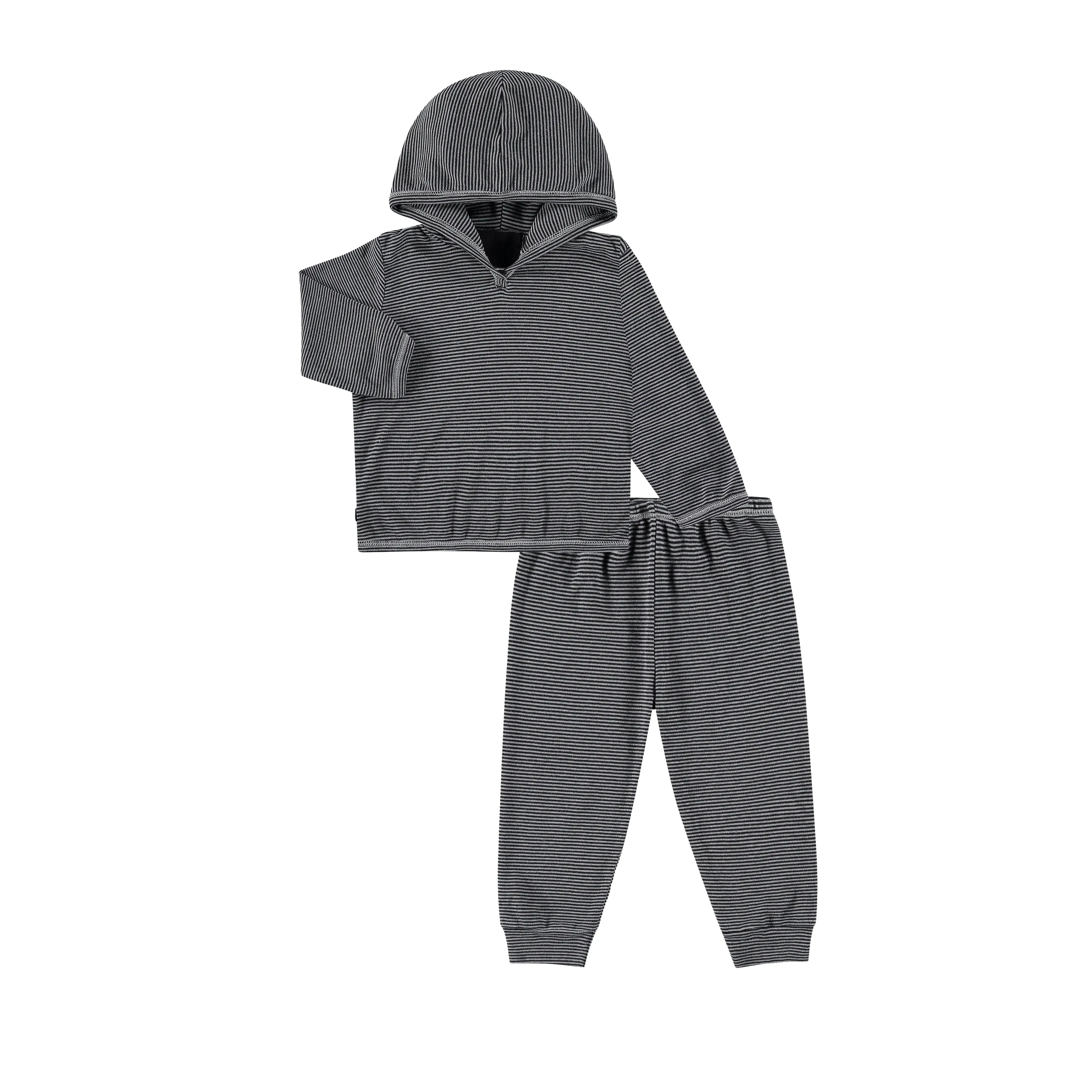 Toddler & Kid Eco-Marble Stripe Rib Hoodie and Jogger