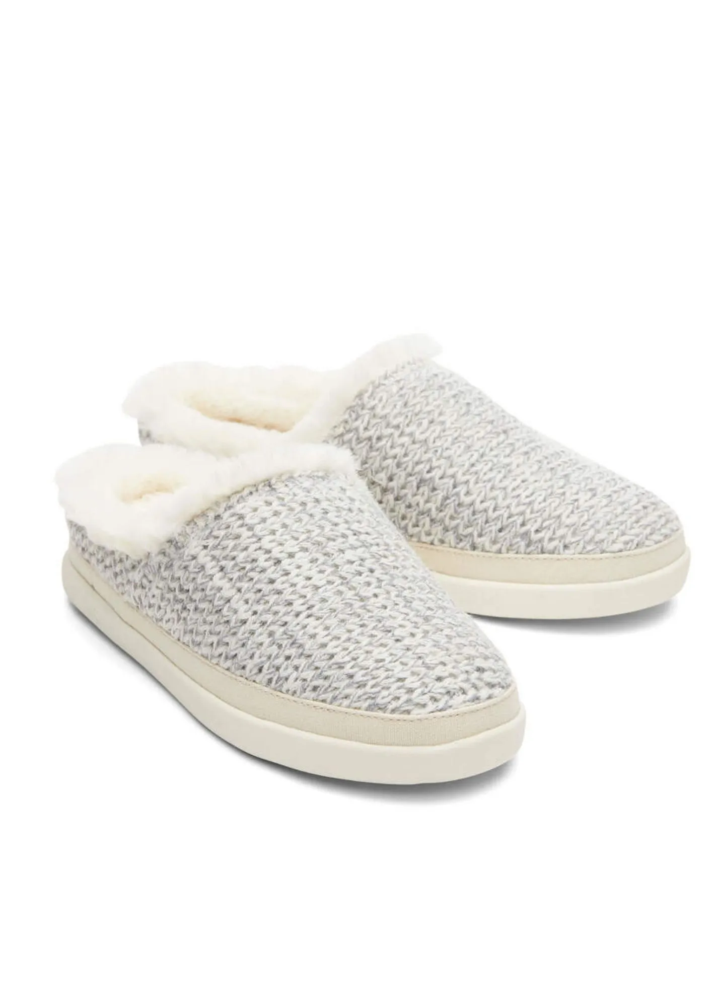 Toms Gray Sweater Knit Slippers - FINAL SALE