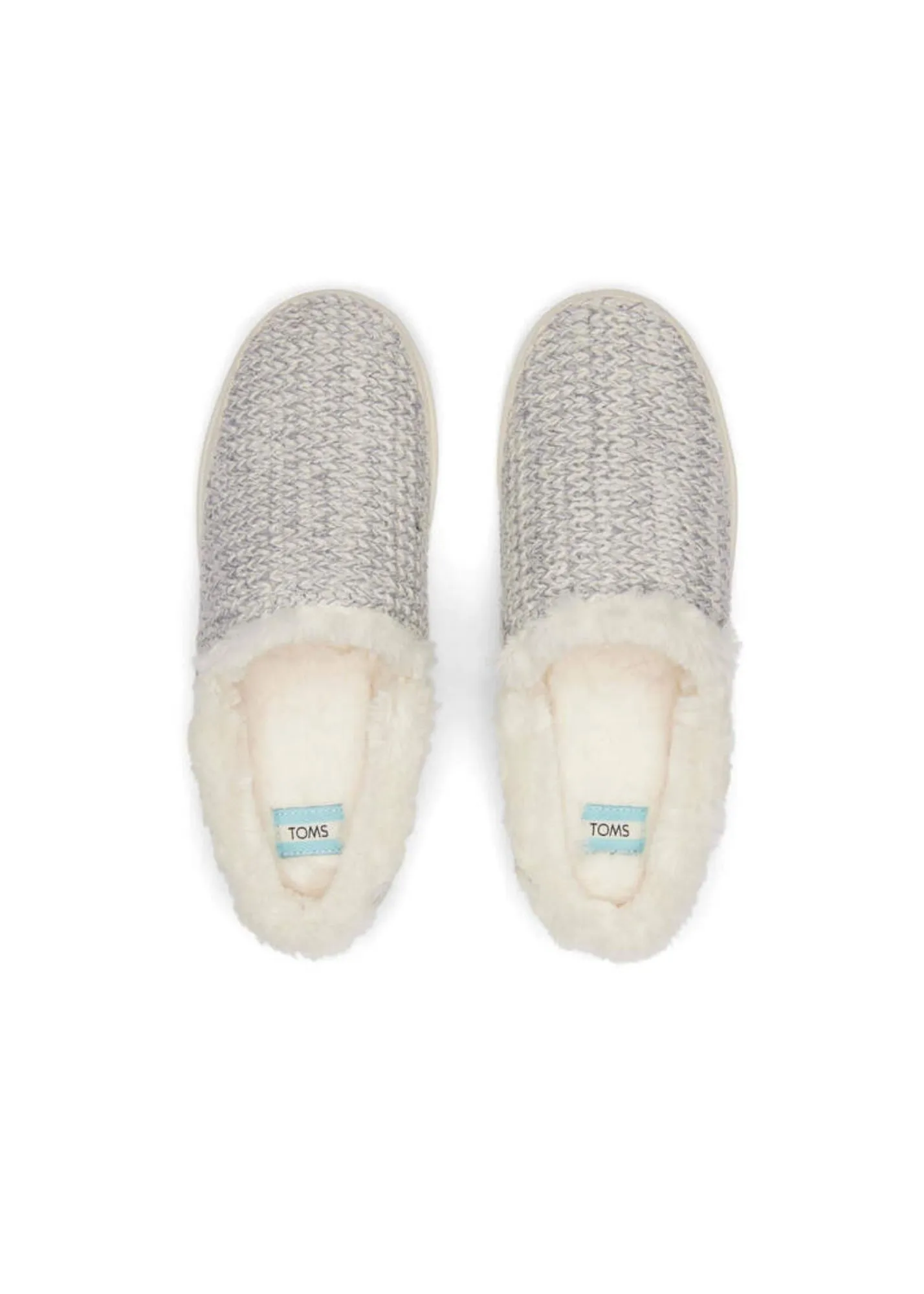 Toms Gray Sweater Knit Slippers - FINAL SALE