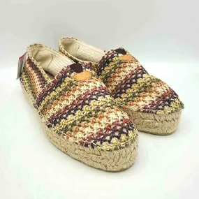 TONI PONS Beige Olive Multi Espadrille Platform Shoe Size 41 US: 10 Shoes