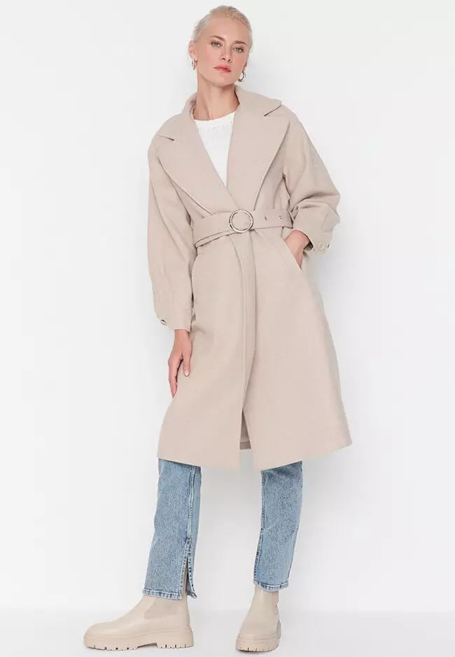 Trendyol Belted Long Coat