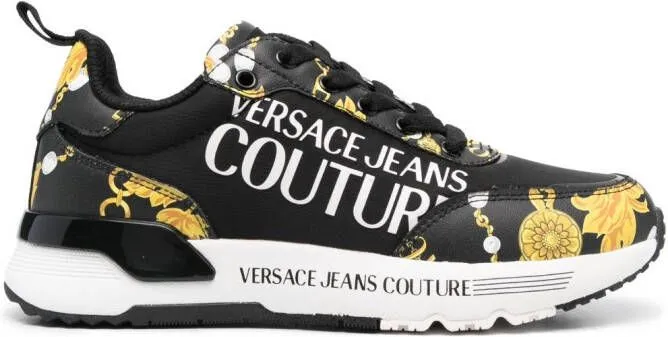 Versace Jeans Couture baroque-pattern low-top sneakers Black