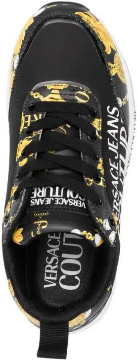 Versace Jeans Couture baroque-pattern low-top sneakers Black