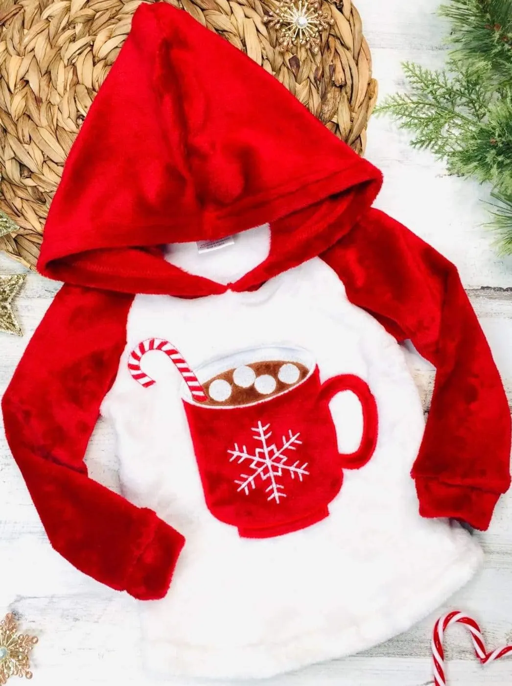 Wintertime Fun Fleece Raglan Holiday Hoodie