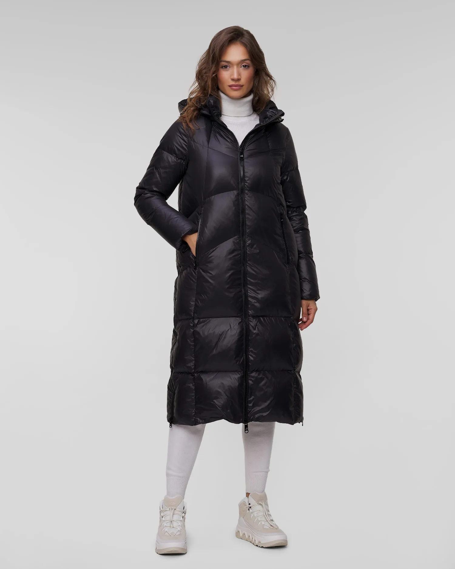 Women's black down coat Deha D12589-10009