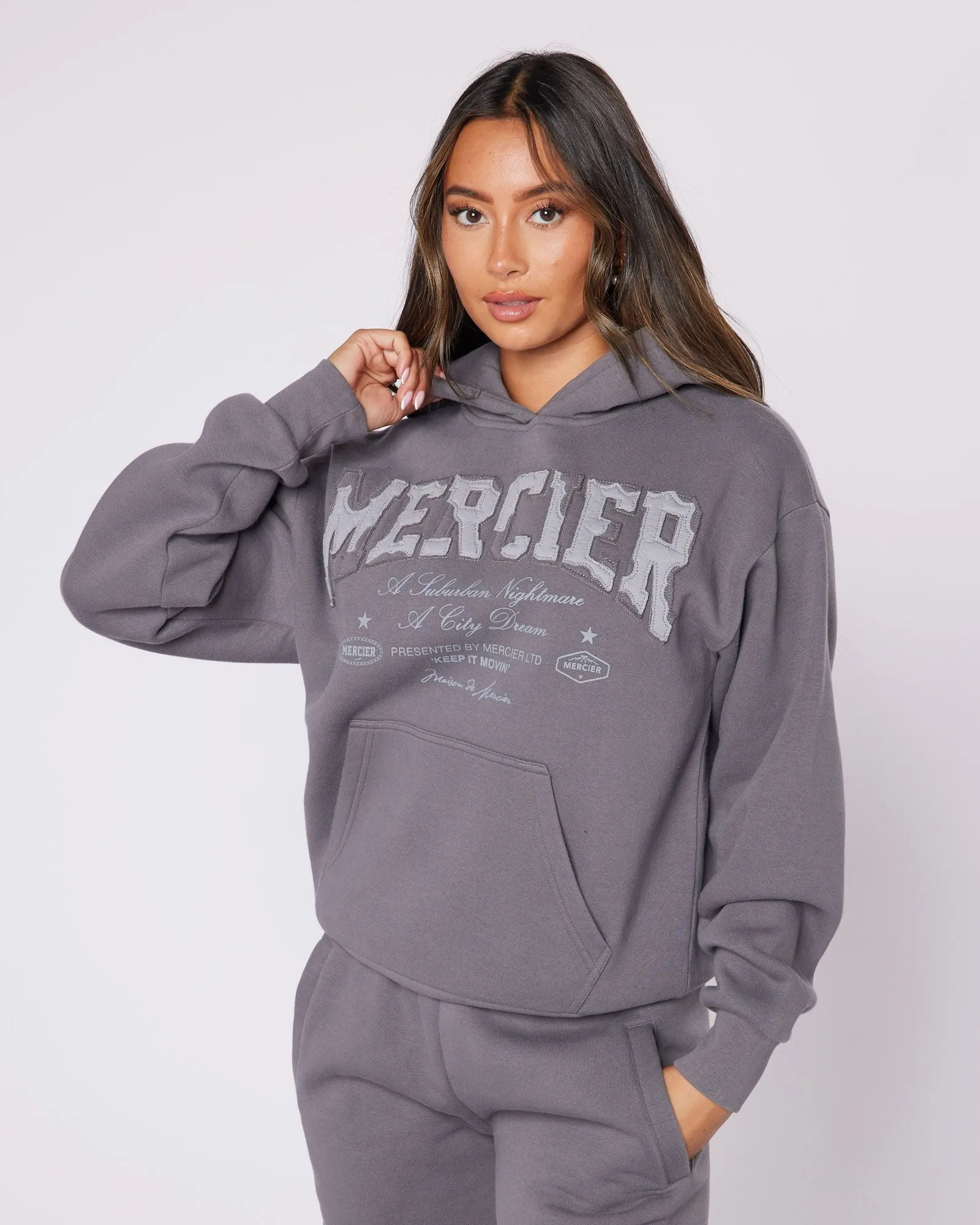 Womens Charcoal Grey City Dreams Hoodie