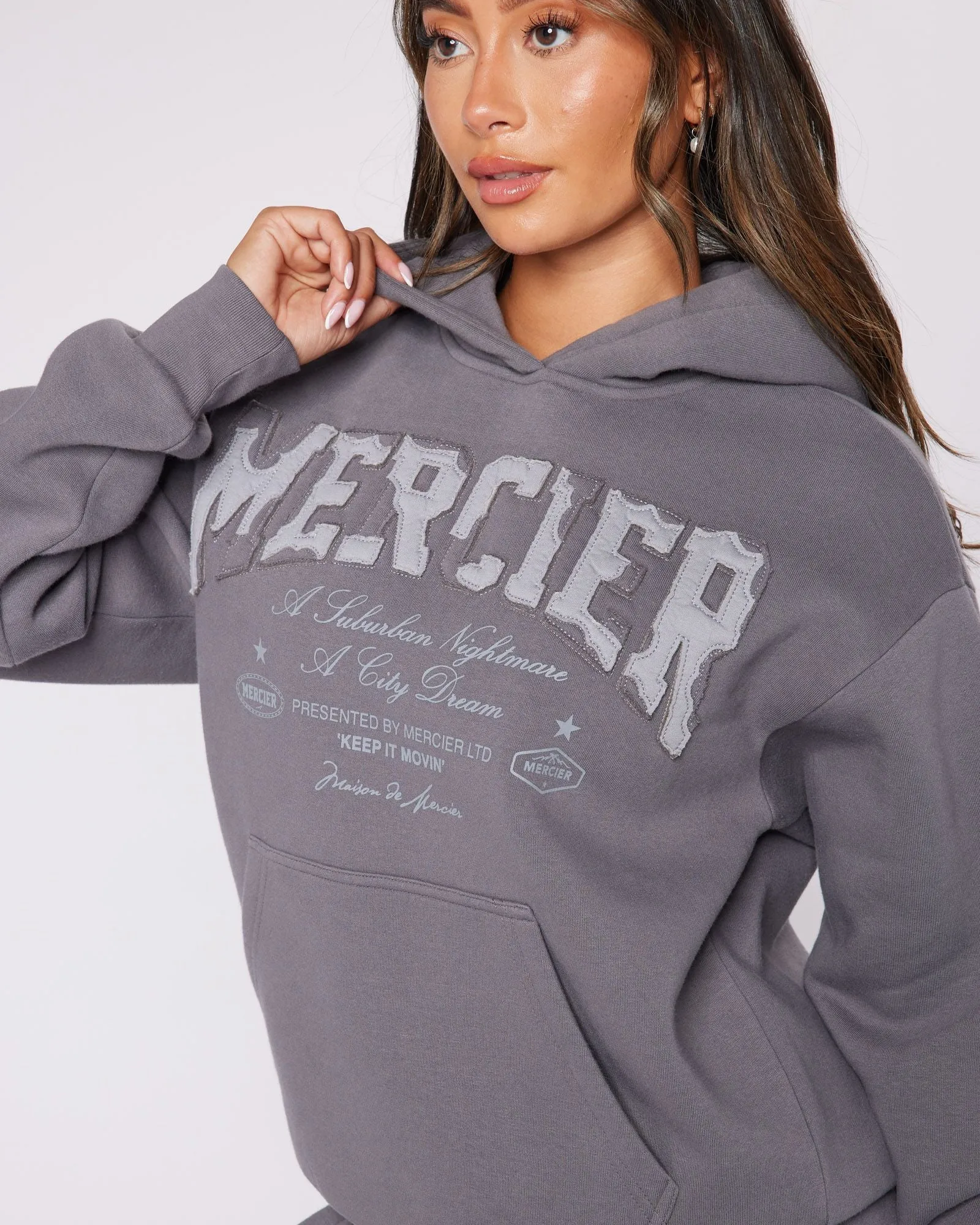 Womens Charcoal Grey City Dreams Hoodie