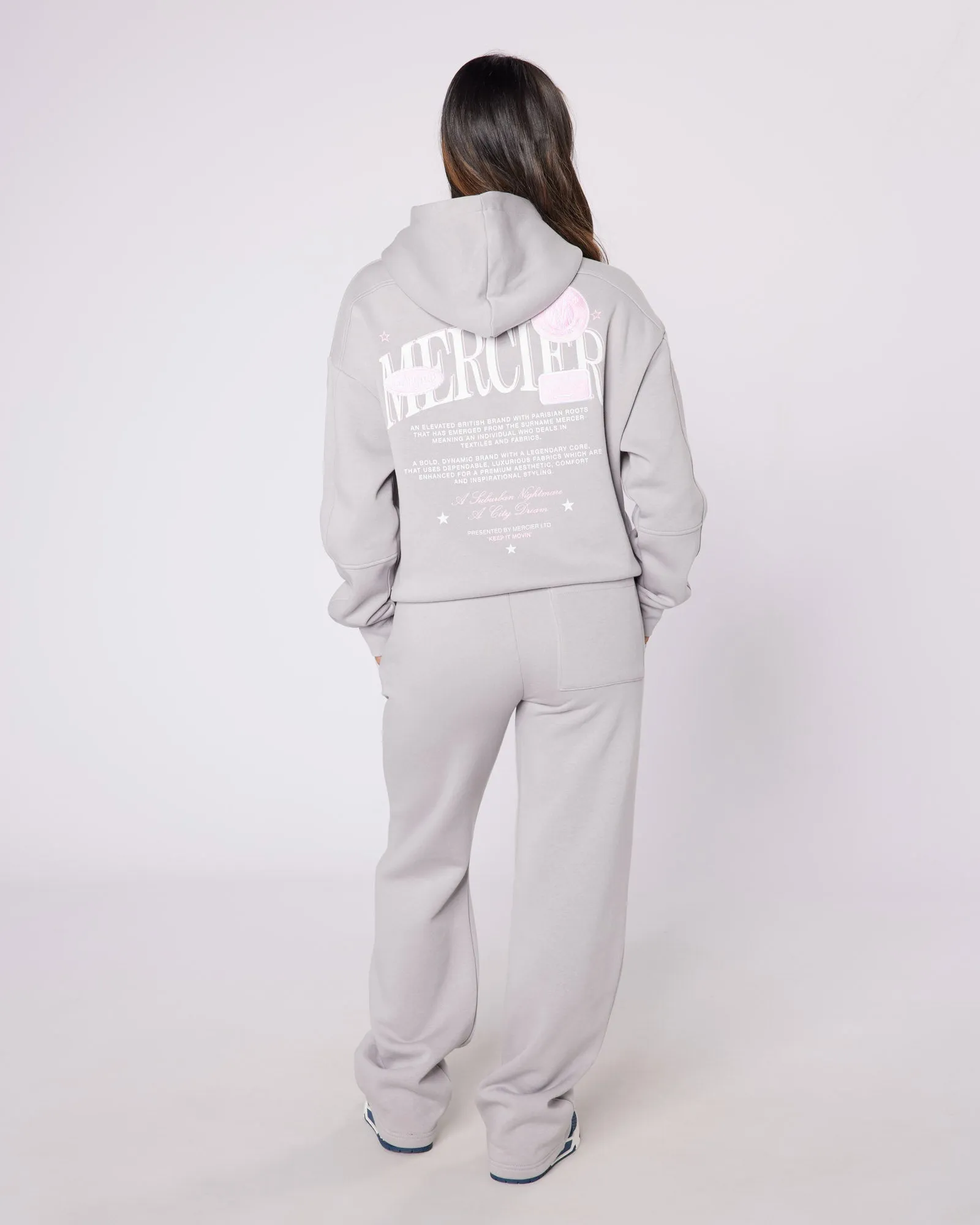 Womens Pebble Grey Origins Hoodie