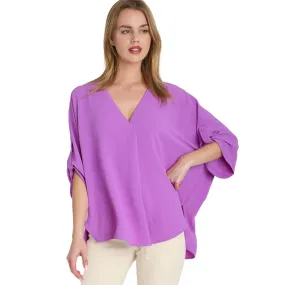 Women's Umgee Solid V-Neck Oversized Top