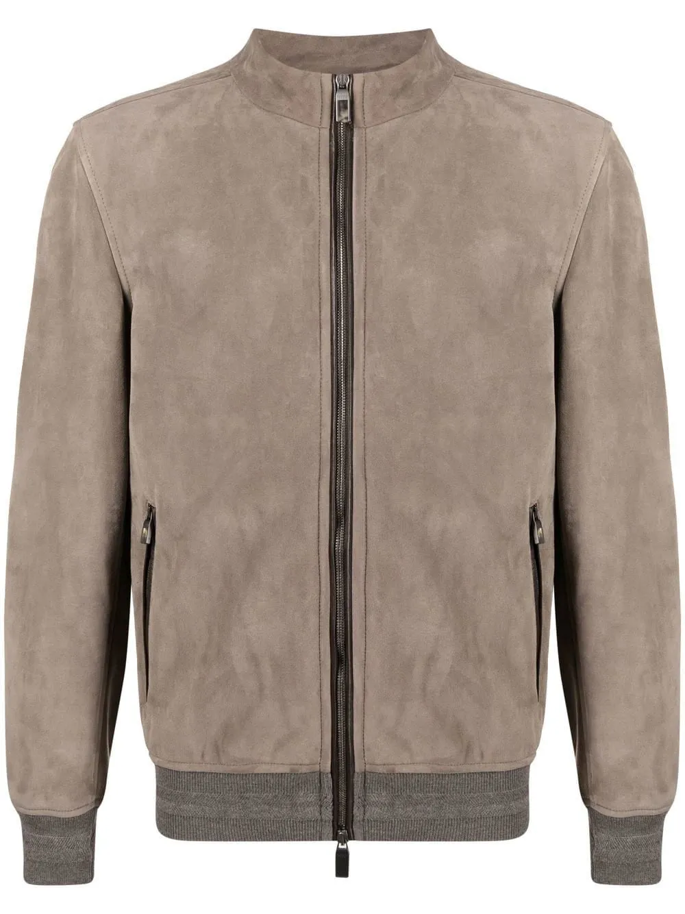 Zip-up long-sleeve bomber jacket